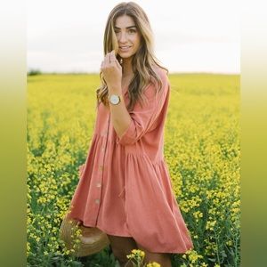 Finding July - The Ray 2.0 dress in Rust, size Small